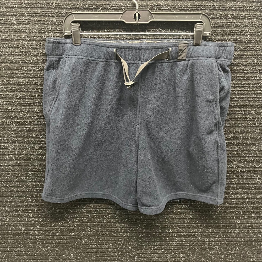 Roark Revival Navy Blue Fleece Shorts Mens Large Webbing Belt Cargo Pocket RB350